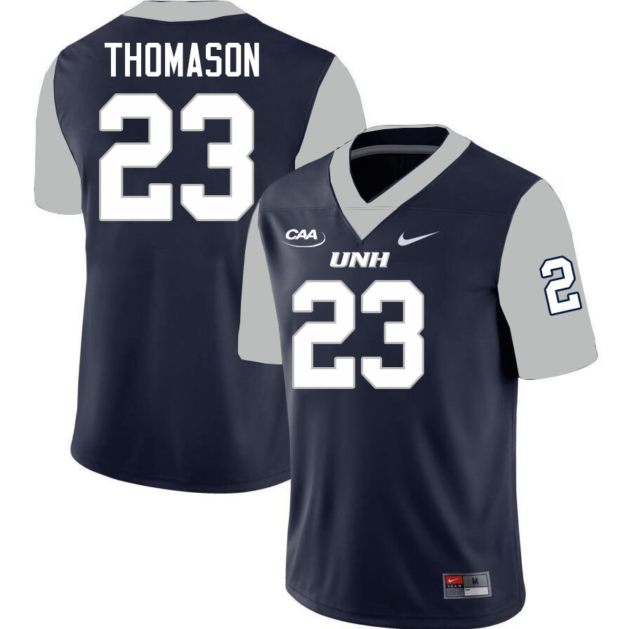 New Hampshire Wildcats #23 Myles Thomason College Football Jerseys,Uniforms-Navy